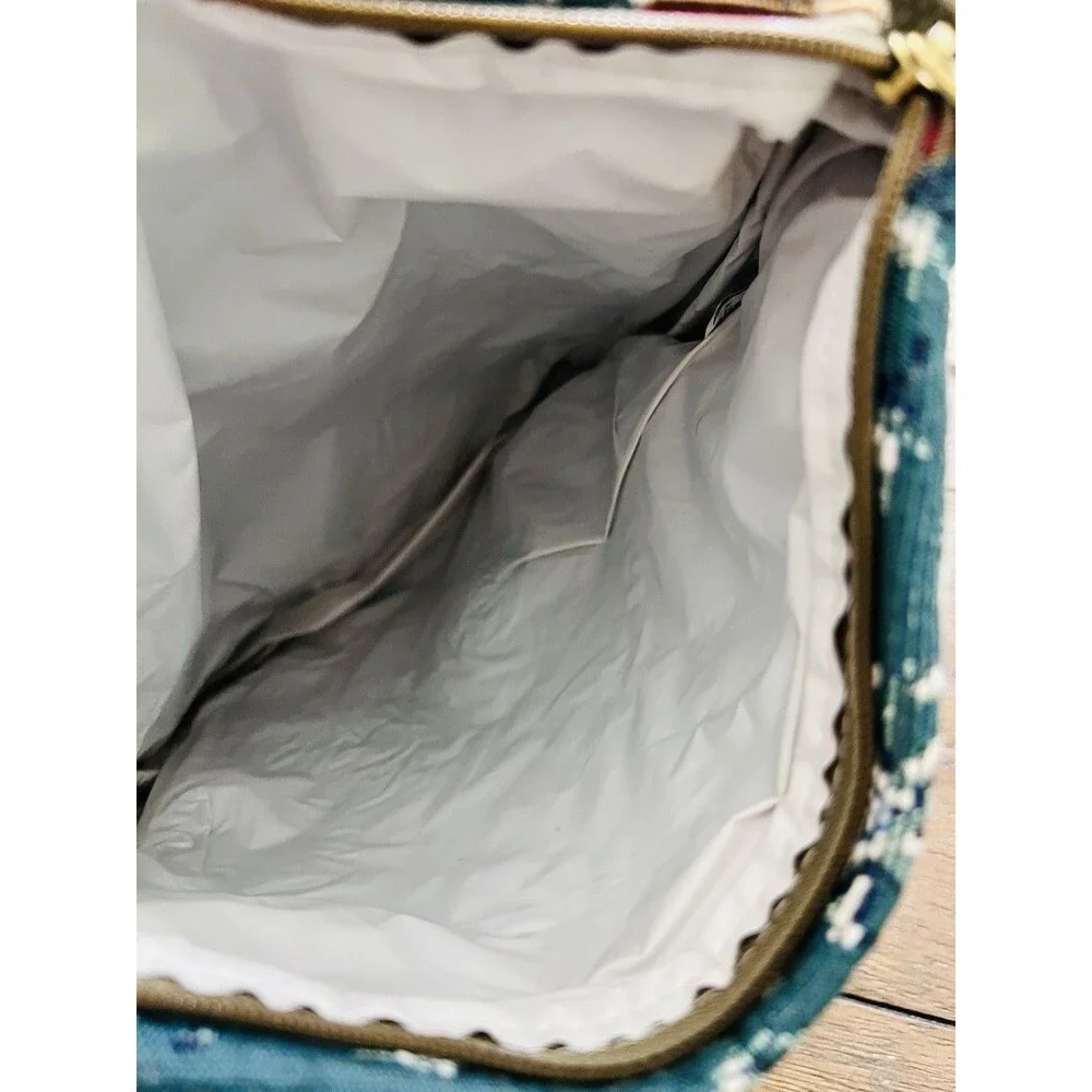 Vintage Gloria Rae Tapestry Noahs Ark Shoulder Bag Cooler Lunch Tote Blue